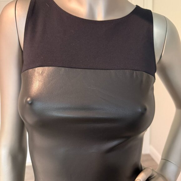 NEW Wolford Eco Vegan Leather String Bodysuit Tank Black - Picture 3 of 6
